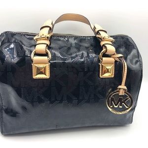 Michael Kors Black Patent Satchel